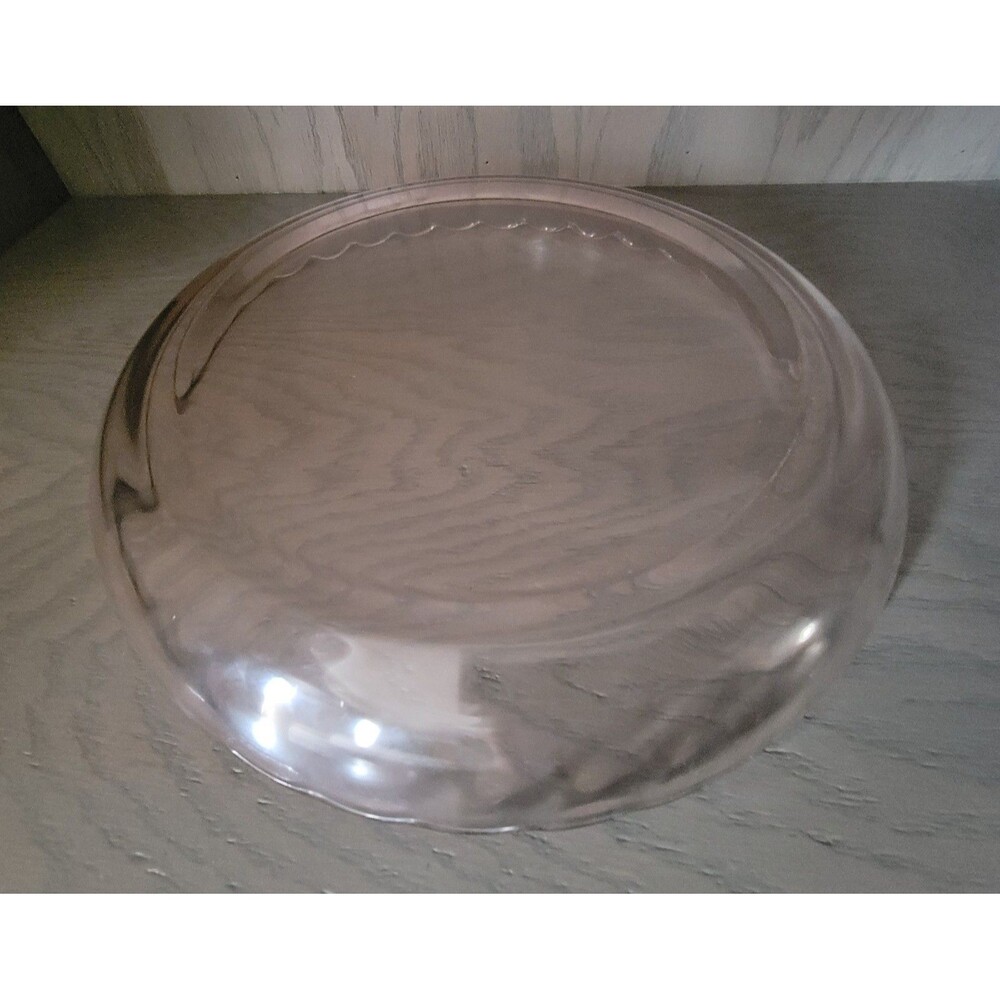 Pink Glass Dish Tray Scallop Edge Decorative Serving Vintage Style Platter - Picture 3 of 3